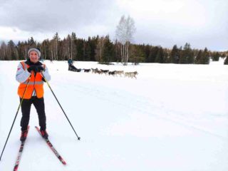 Michel au ski