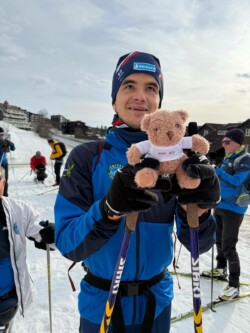 avec Thomas la mascotte avec Thomas