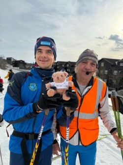 avec Thomas et Marcel la mascotte avec Thomas et Marcel