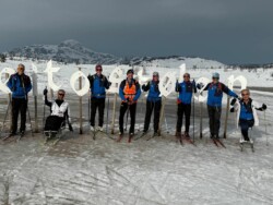 au sommet de la station